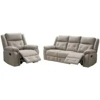 Berkeley 3+1+1 Seater Recliner Sofa Suite - Light Grey