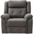 Berkeley Recliner Armchair - Dark Grey, Leather Look Fabric