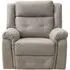 Berkeley Recliner Armchair - Light Grey, Leather Look Fabric