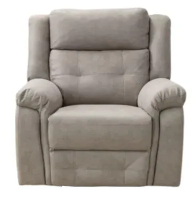 Berkeley Recliner Armchair - Light Grey, Leather Look Fabric