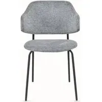 Blake Dining Chair Set of 4 - Light Grey, Velvet
