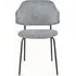 Blake Dining Chair Set of 4 - Light Grey, Velvet