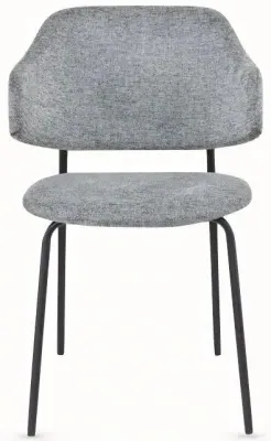 Blake Dining Chair Set of 4 - Light Grey, Velvet