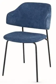 Blake Dining Chair Set of 4 - Navy Blue, Velvet