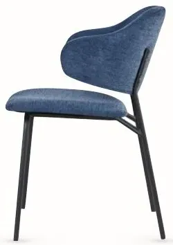 Blake Dining Chair Set of 4 - Navy Blue, Velvet