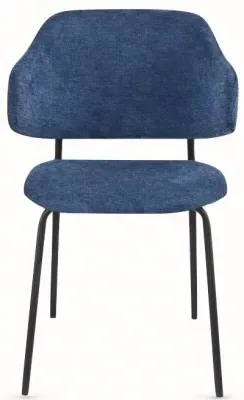 Blake Dining Chair Set of 4 - Navy Blue, Velvet