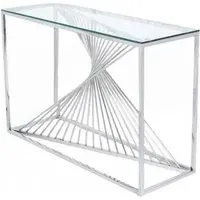Calabria Console Table - Glass, Chrome