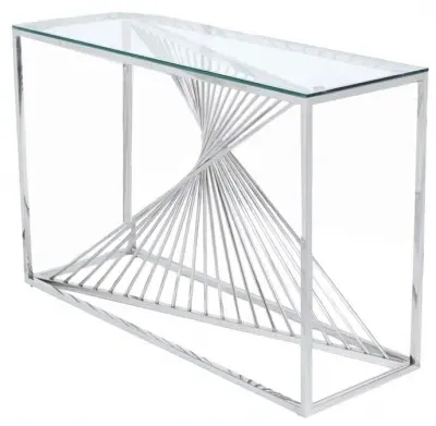 Calabria Console Table - Glass, Chrome image