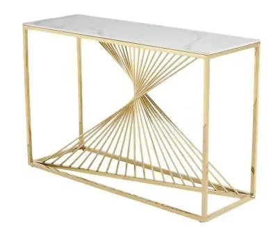 Calabria Console Table - White, Sintered Stone