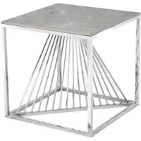 Calabria End Table - Grey, Sintered Stone