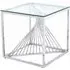 Calabria End Table - Silver, Glass