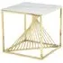 Calabria End Table - White, Sintered Stone