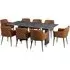Campania 8 Seater Dining Set with 6 Chairs - Grey, Sintered Stone