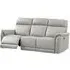 Carlton 3-Seater Electric Recliner Sofa - Light Grey, Leather