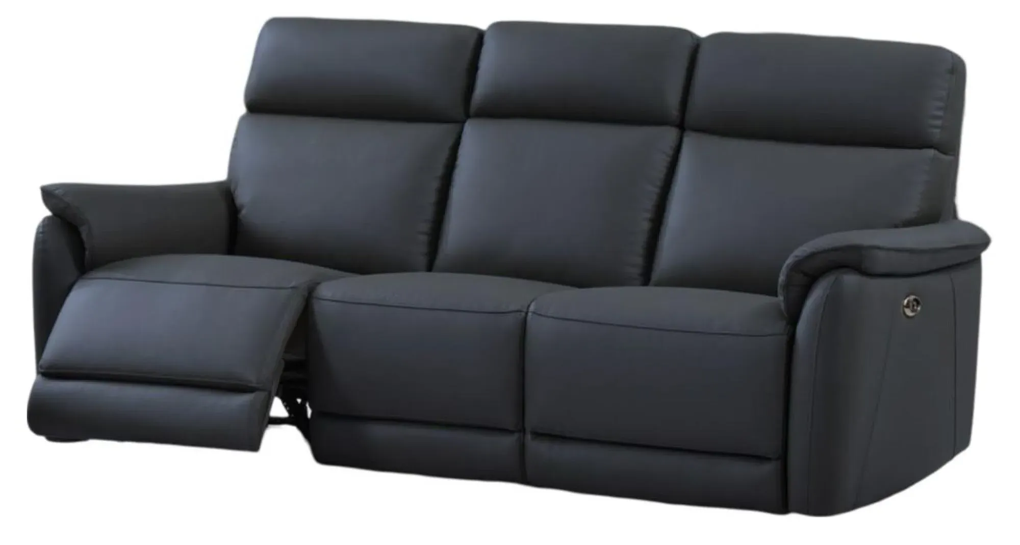 Carlton 3+2 Seater Electric Recliner Sofa Suite - Navy Blue, Leather
