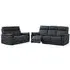 Carlton 3+2 Seater Electric Recliner Sofa Suite - Navy Blue, Leather