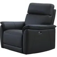 Carlton Electric Recliner Armchair - Navy Blue, Leather