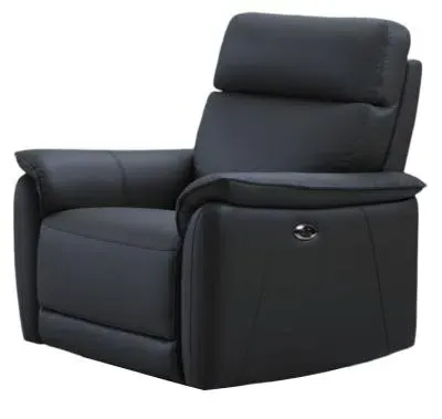 Carlton Electric Recliner Armchair - Navy Blue, Leather