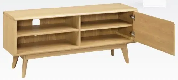 Carrington 1 Door TV Unit - Natural Oak