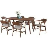 Carrington 4-6 Seater Extending Dining Set - Walnut
