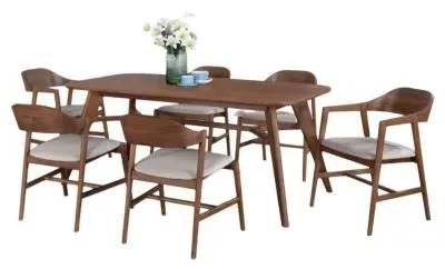 Carrington 4-6 Seater Extending Dining Set - Walnut