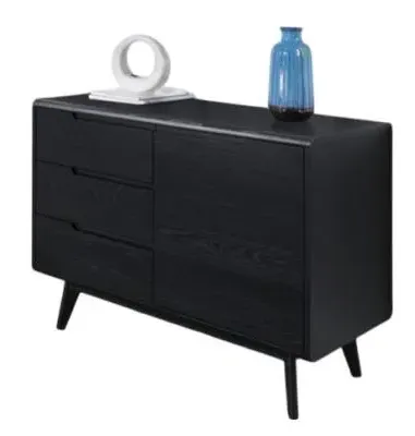 Carrington Compact Sideboard with Storage - Black Oak image
