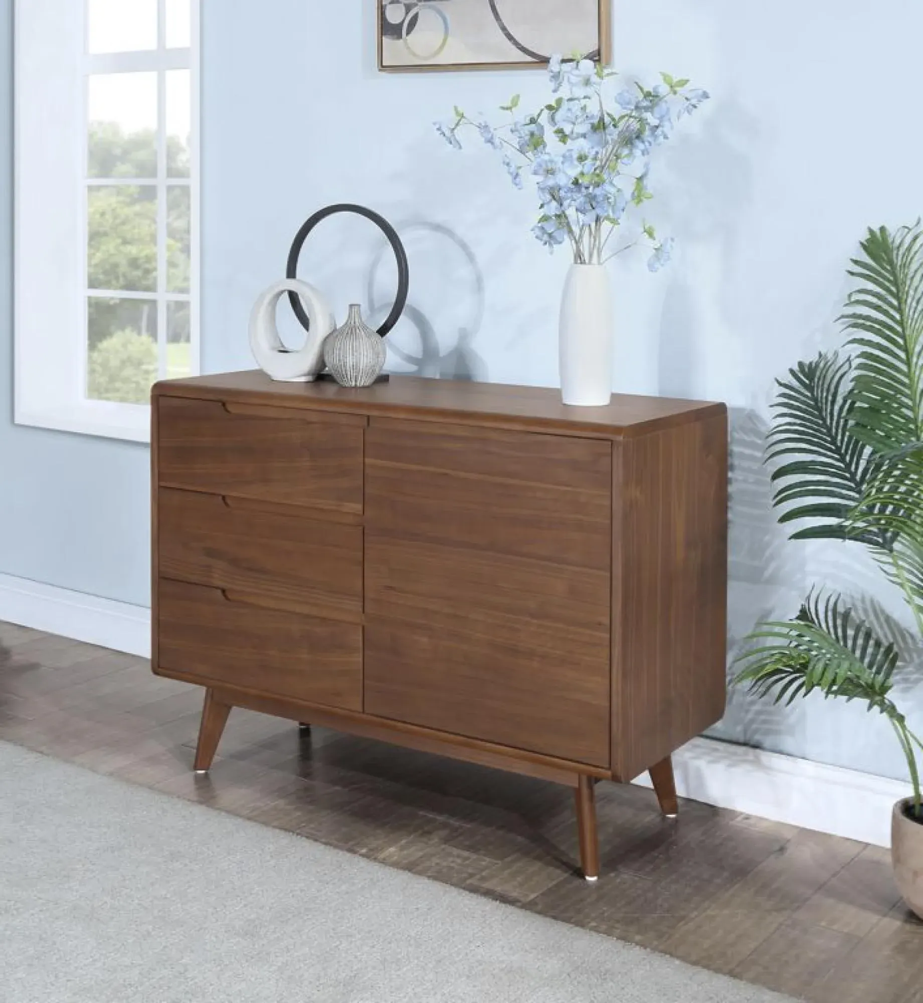 Carrington Compact Sideboard with Storage - Walnut