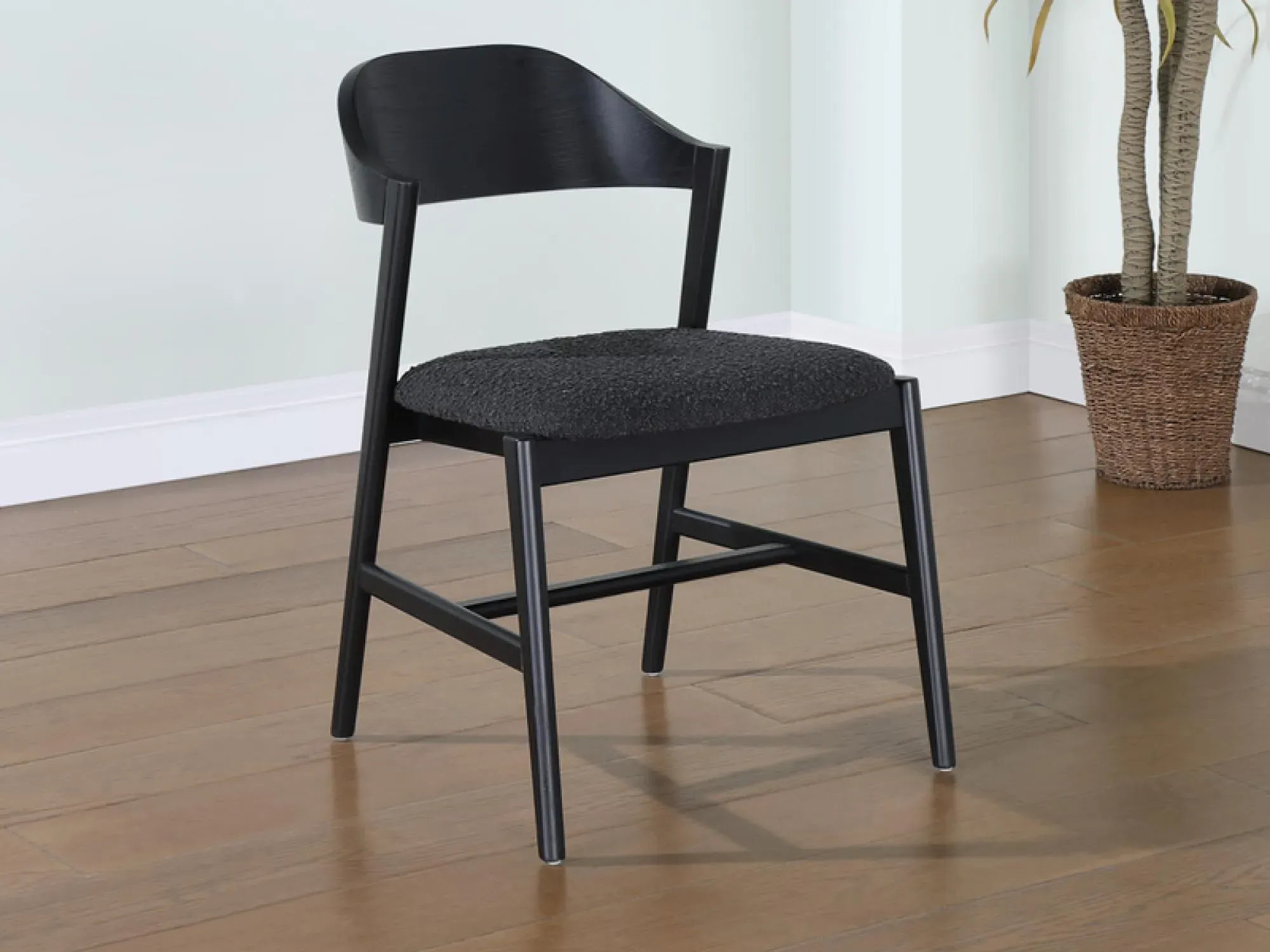 Carrington Dining Chair Set of 2 - Black, Oak