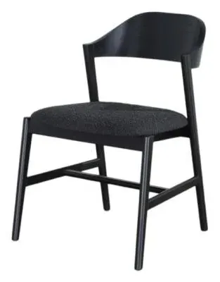 Carrington Dining Chair Set of 2 - Black, Oak image