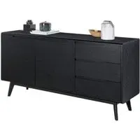 Carrington Large Sideboard - Black Oak