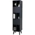 Carrington Narrow Bookcase - Black Oak