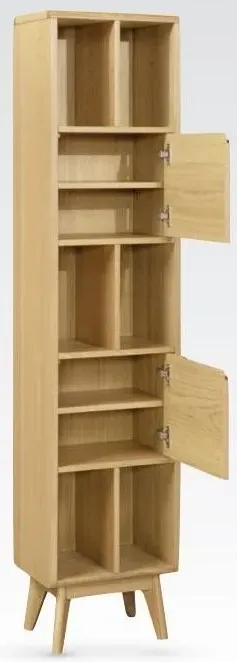 Carrington Narrow Bookcase - Natural Oak