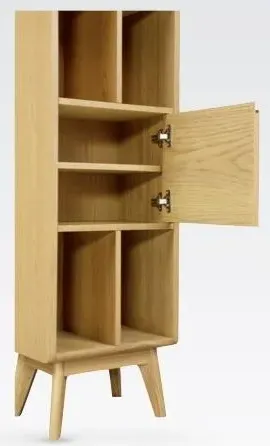 Carrington Narrow Bookcase - Natural Oak