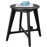 Carrington Round Lamp Table - Black Oak