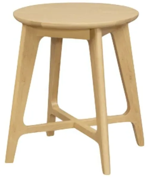 Carrington Round Lamp Table - Natural Oak