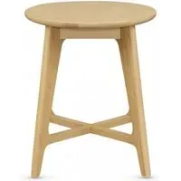 Carrington Round Lamp Table - Natural Oak