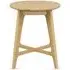 Carrington Round Lamp Table - Natural Oak