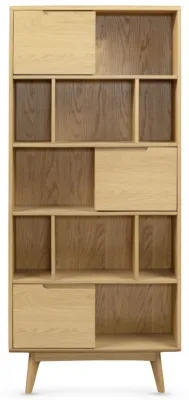 Carrington Wide Bookcase - Oak