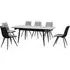 Cassino 6-8 Seater Extendable Dining Set with 6 Chairs - Grey