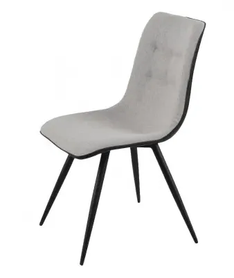 Cassino Dining Chair Set of 2 - Grey, Fabric