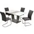 Castello 4-6 Seater Extendable Dining Table - White, Gloss