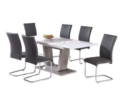 Castello 6-8 Seater Butterfly Extending Dining Set - White