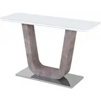 Castello Console Table - White, Natural