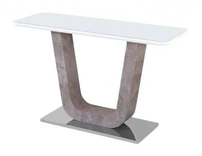 Castello Console Table - White, Natural image