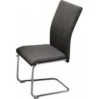 Castello Dining Chair Set of 2 - Grey, Faux Leather