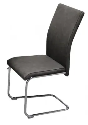 Castello Dining Chair Set of 2 - Grey, Faux Leather