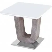 Castello End Table - White, High Gloss
