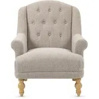Charlotte Accent Chair - Beige, Fabric