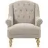 Charlotte Accent Chair - Beige, Fabric