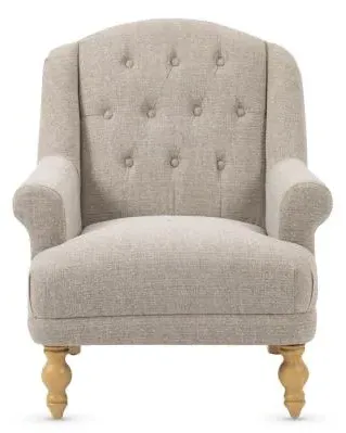 Charlotte Accent Chair - Beige, Fabric image